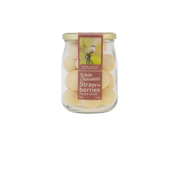 Nature Chocolate Jar - White Chocolate Freeze Dried Strawberry - Large